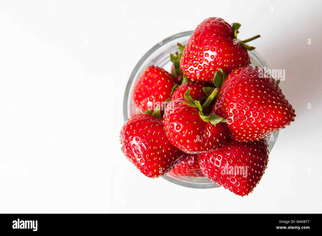 Fresh ripe strawberry in a glass Stock Photo - Alamy