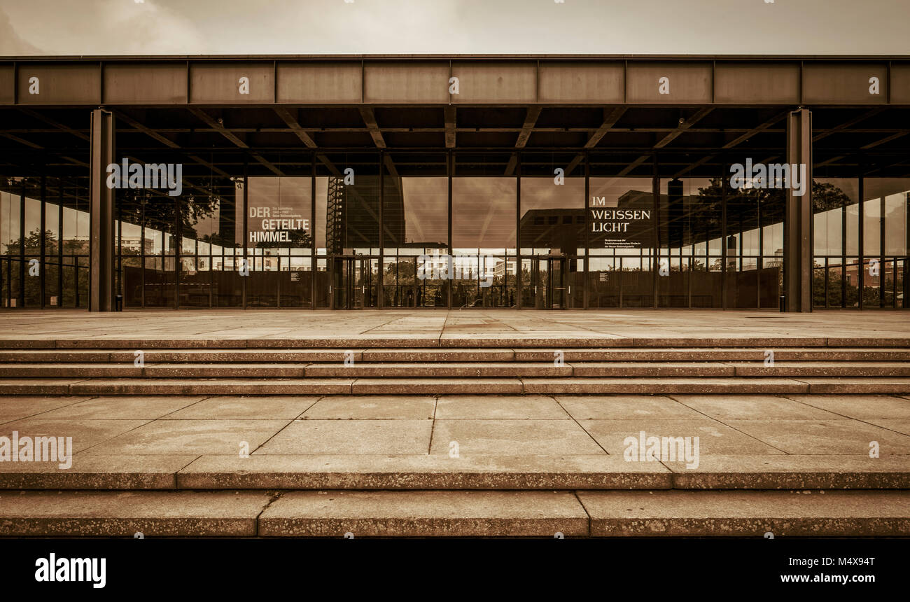 Berlin, Germany - May 30, 2013: New National Gallery in Berlin, Germany