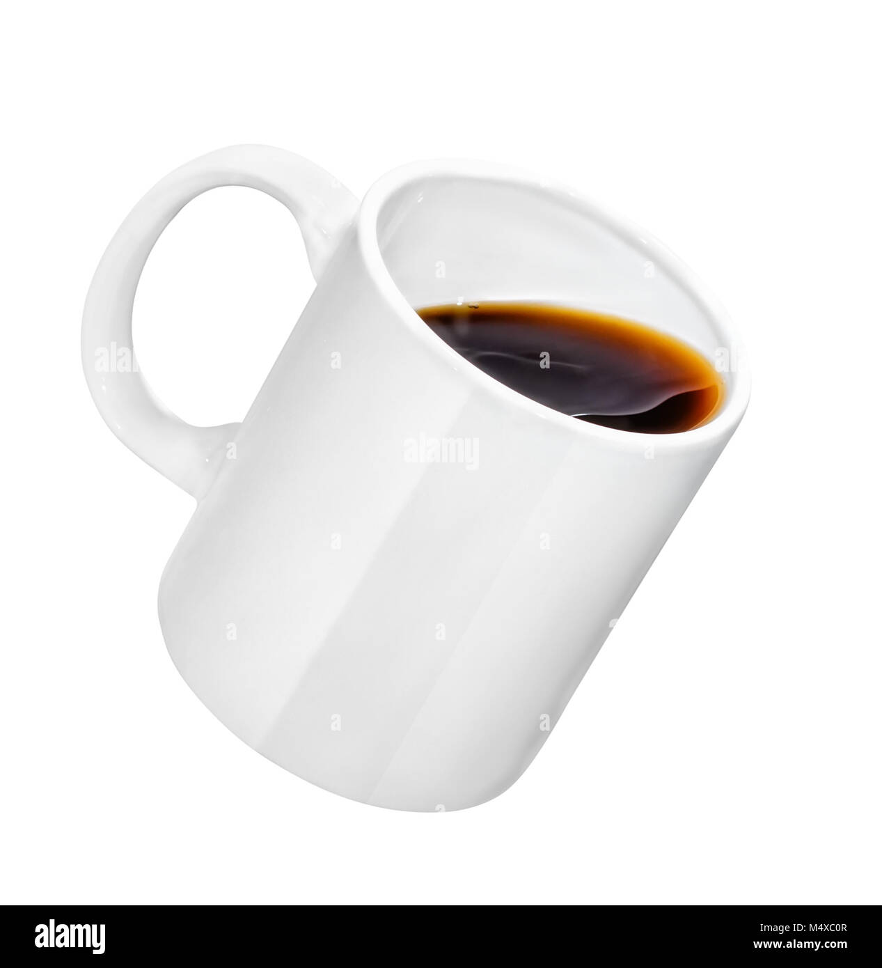 Falling Mug Empty Flying tea Cut Out Stock Images & Pictures - Alamy