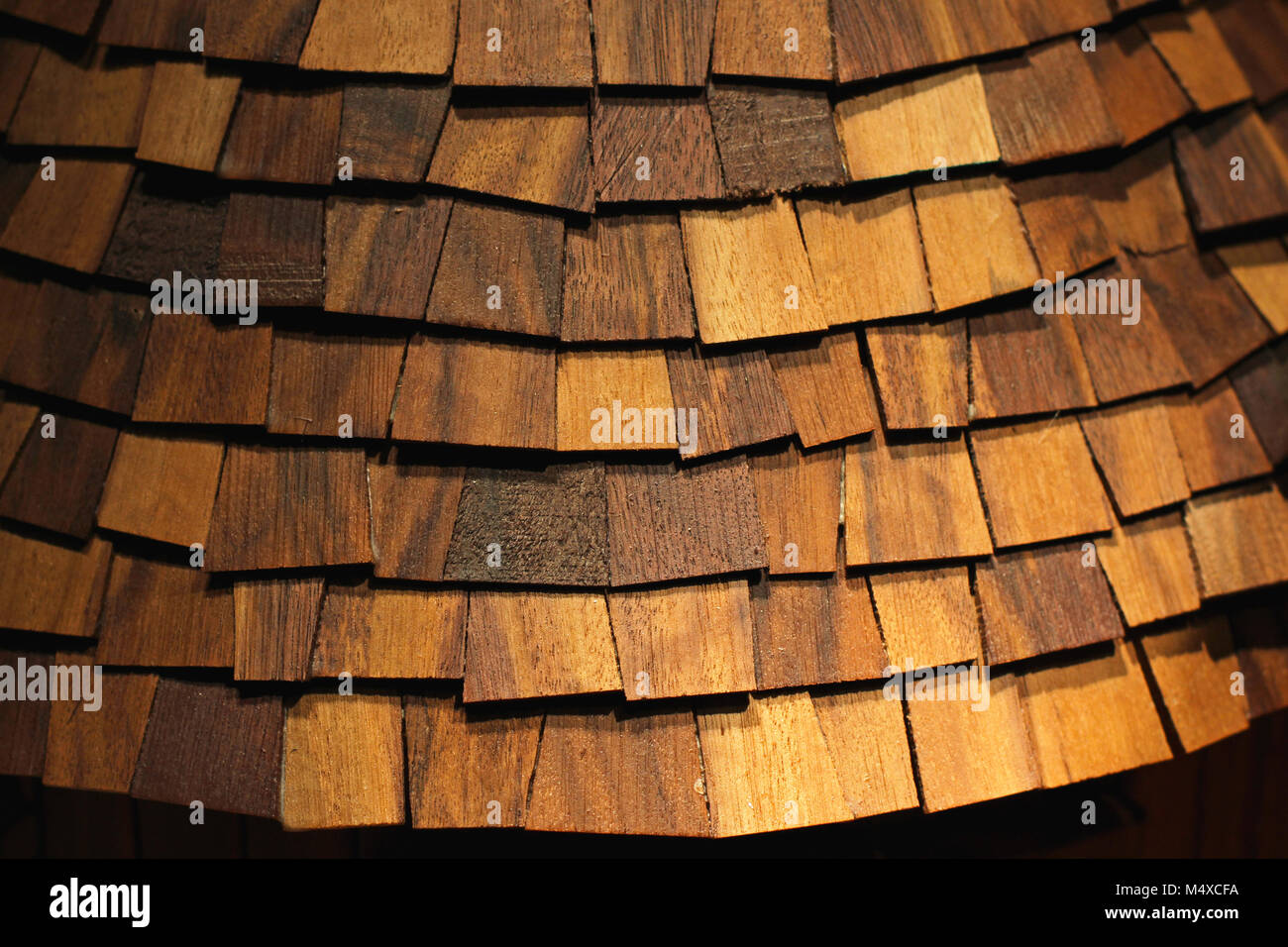 Wood shingle Stock Photo