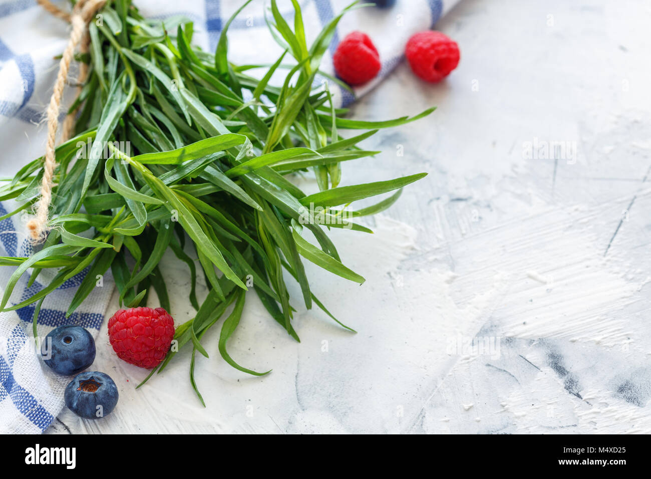 Bunch of fresh tarragon Stock Photo Alamy