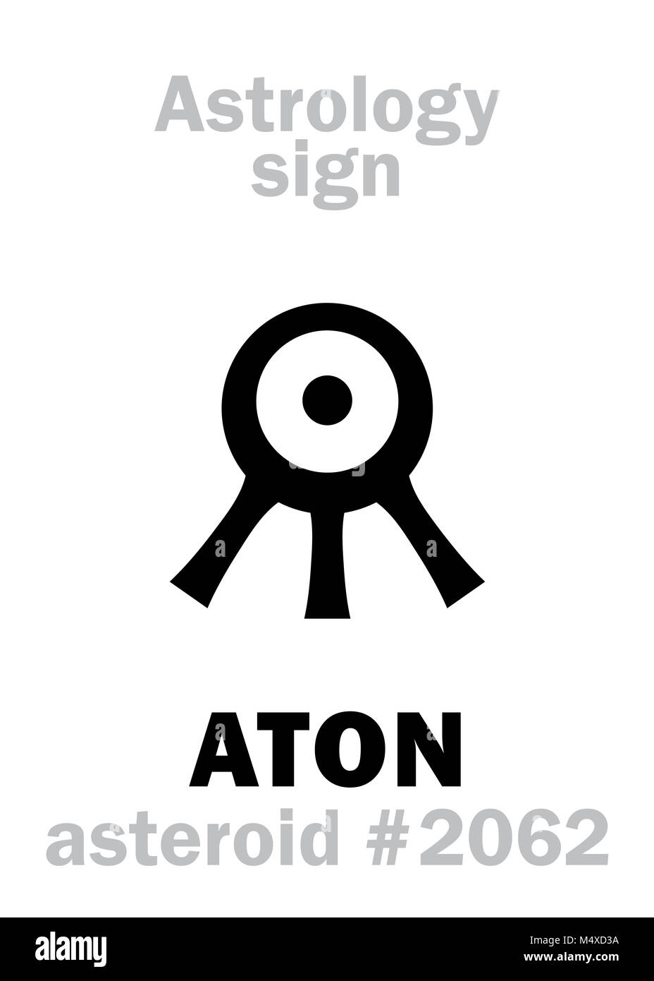 Astrology: asteroid ATON Stock Photo