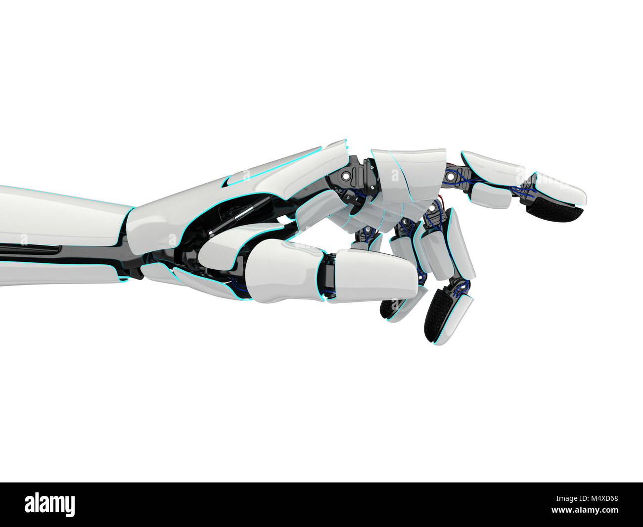 3D rendering robotic hand on a white background Stock Photo - Alamy