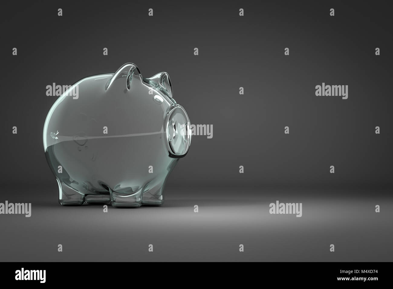 Transparent empty piggy bank 3d hi-res stock photography and images - Alamy