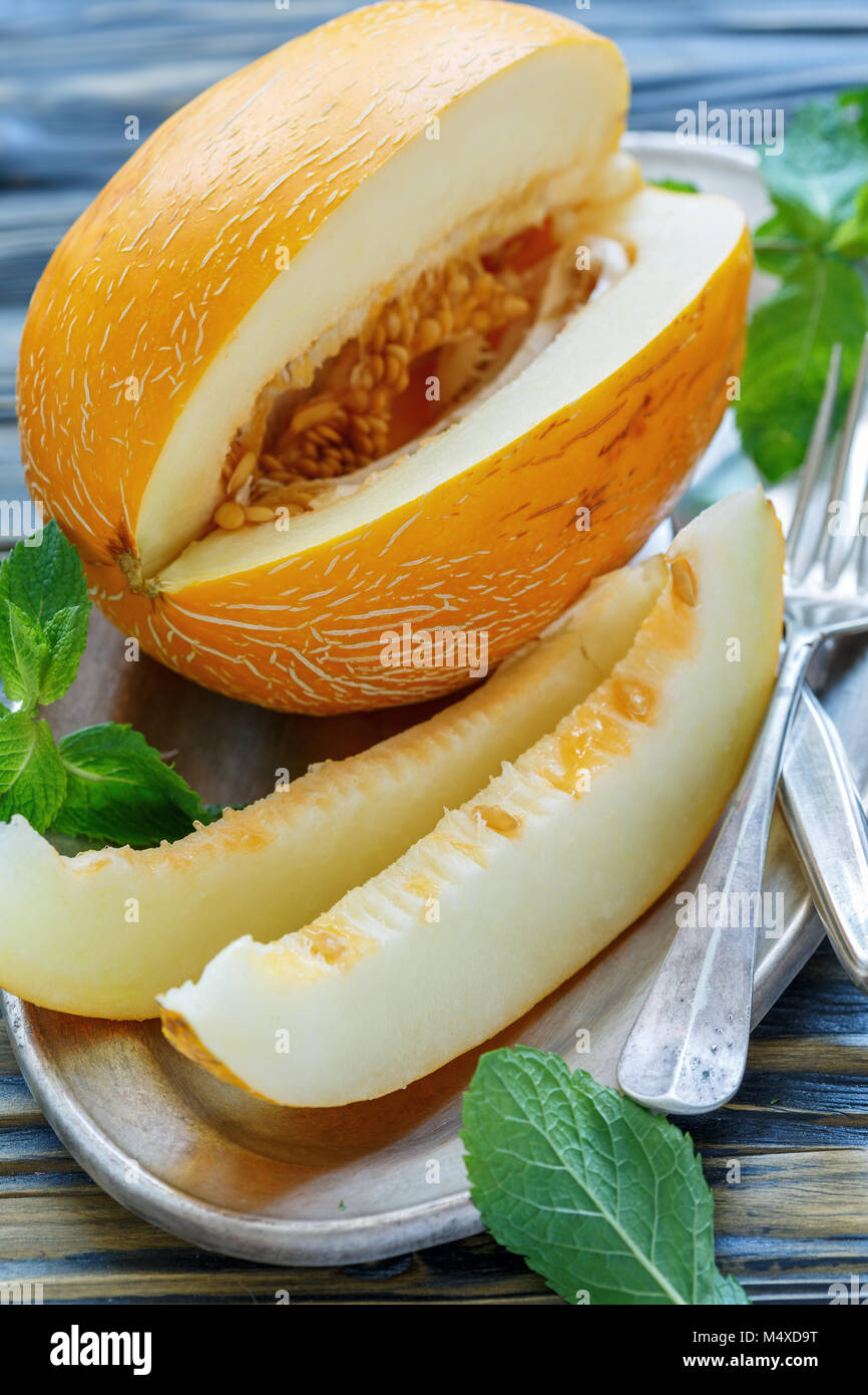 Sweet yellow melon Stock Photo Alamy
