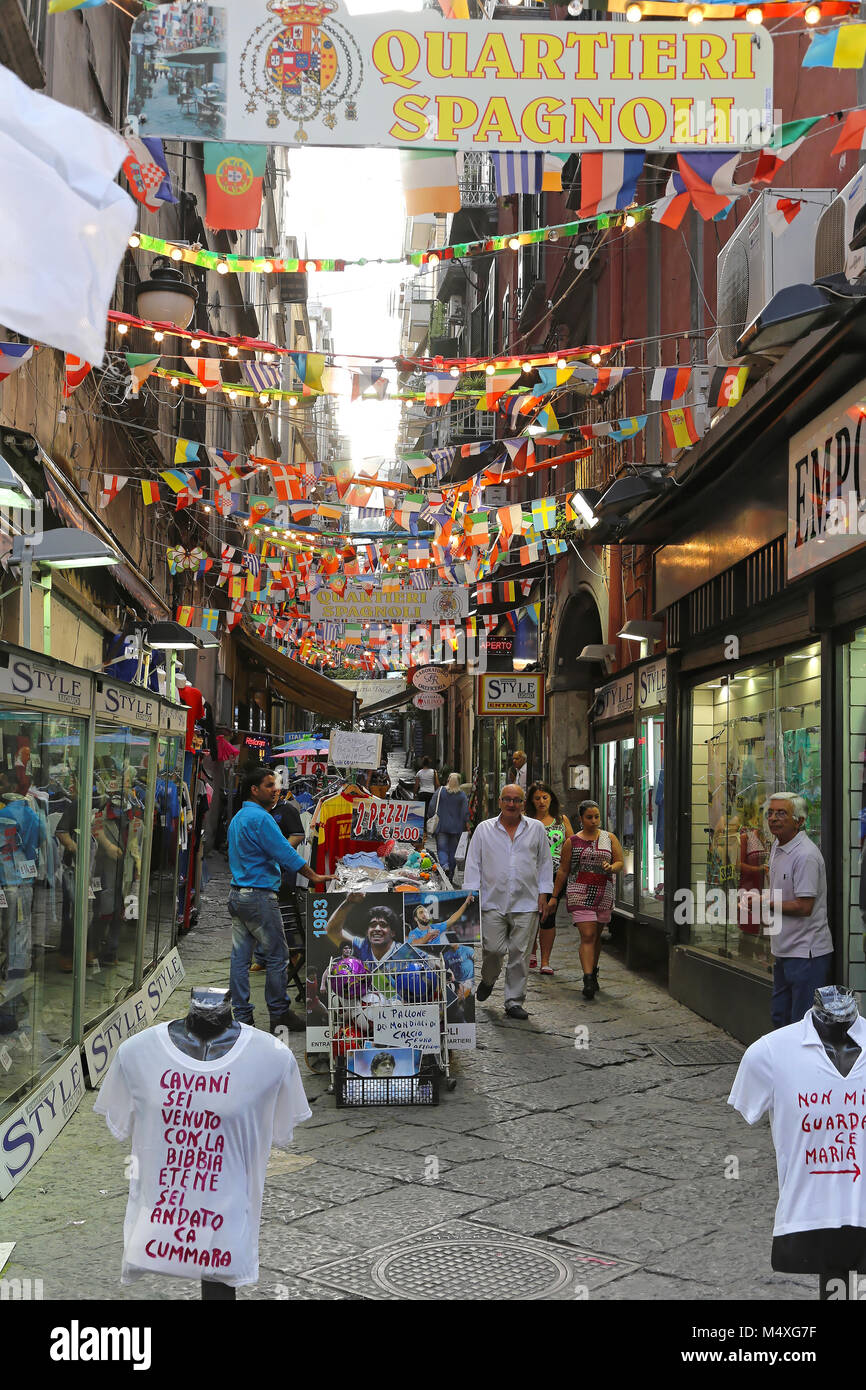 Spanish Quarters Naples Stock Photo Alamy