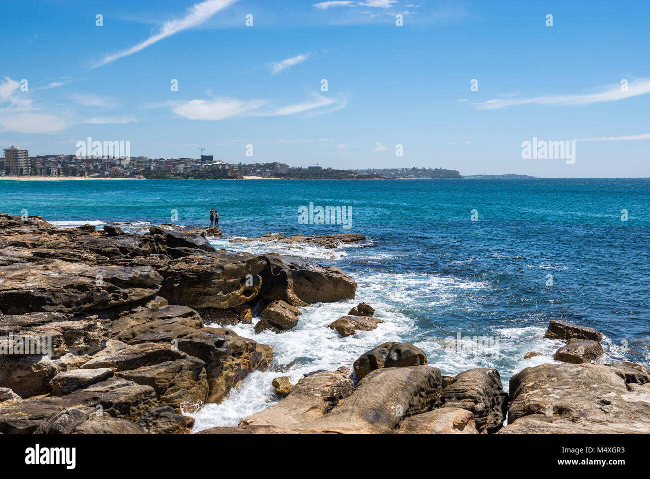 Cabbage Tree Bay on the Walk from Manly to Shelly Beach, Sydney, NSW, Australia Stock Photo