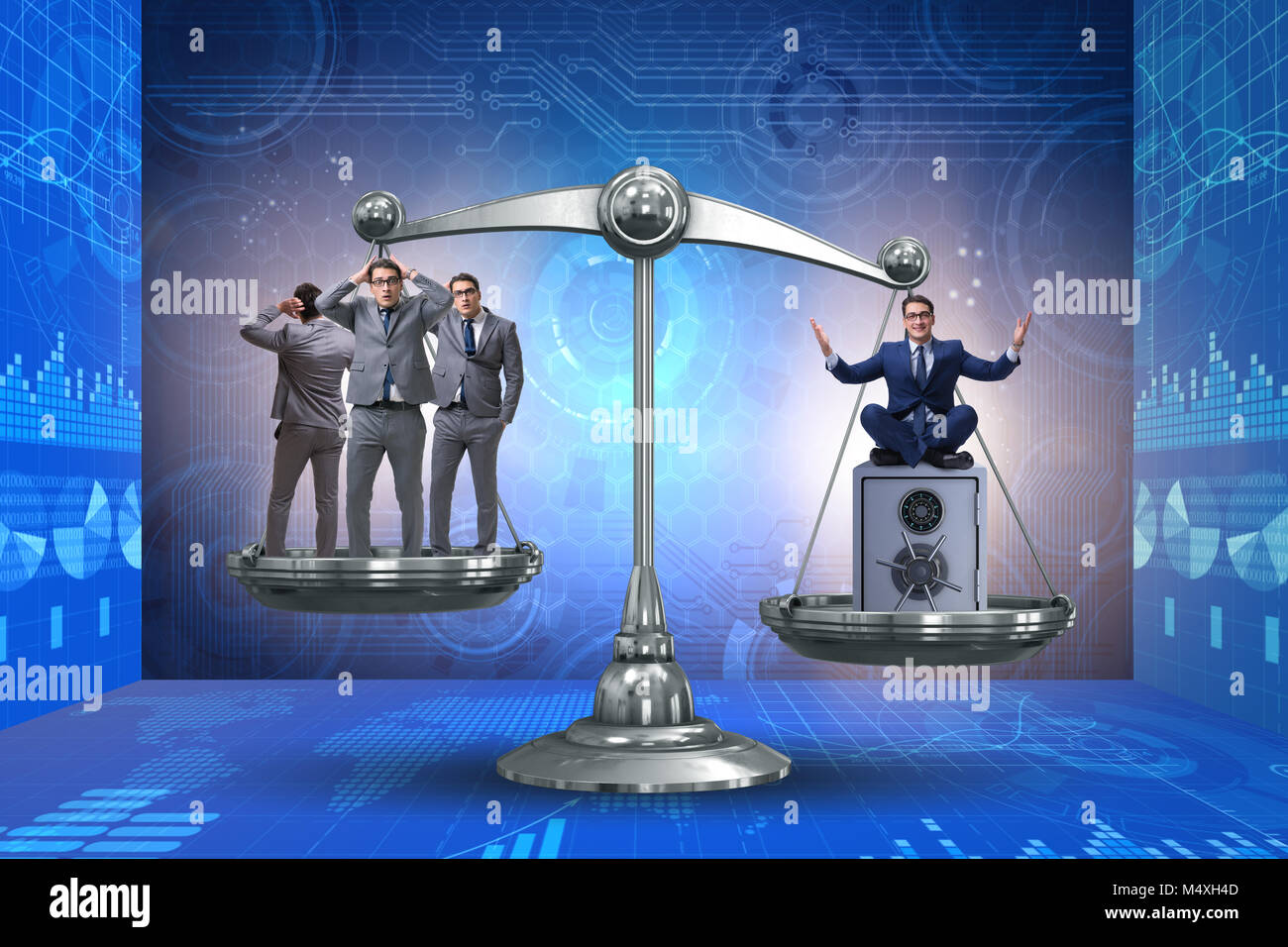 Difference between rich and poor people concept Stock Photo - Alamy