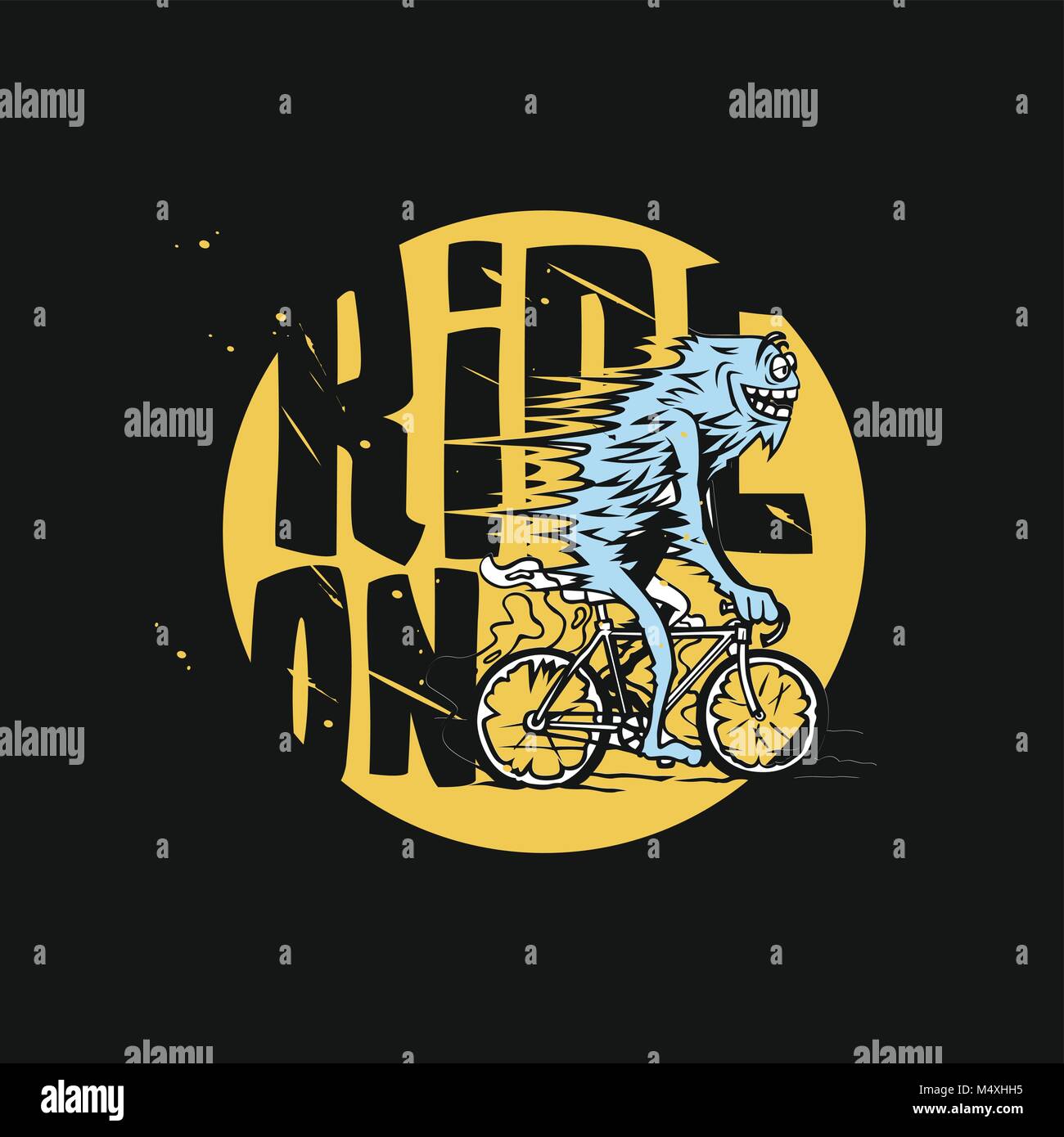 A man riding cycle vector illustration design. Stock Vector
