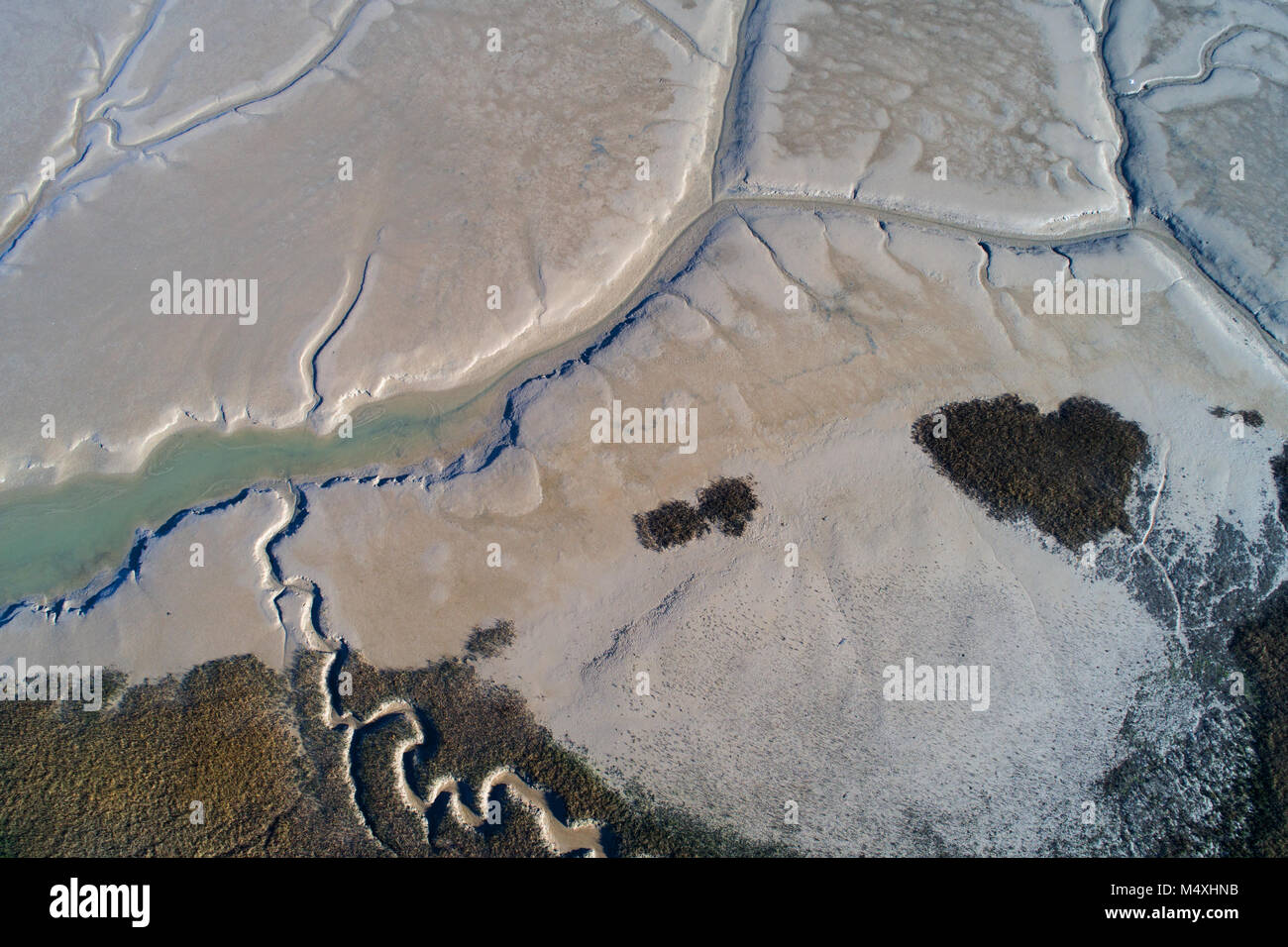 aerial view of the mud flats at pagham harbour west sussex Stock Photo ...