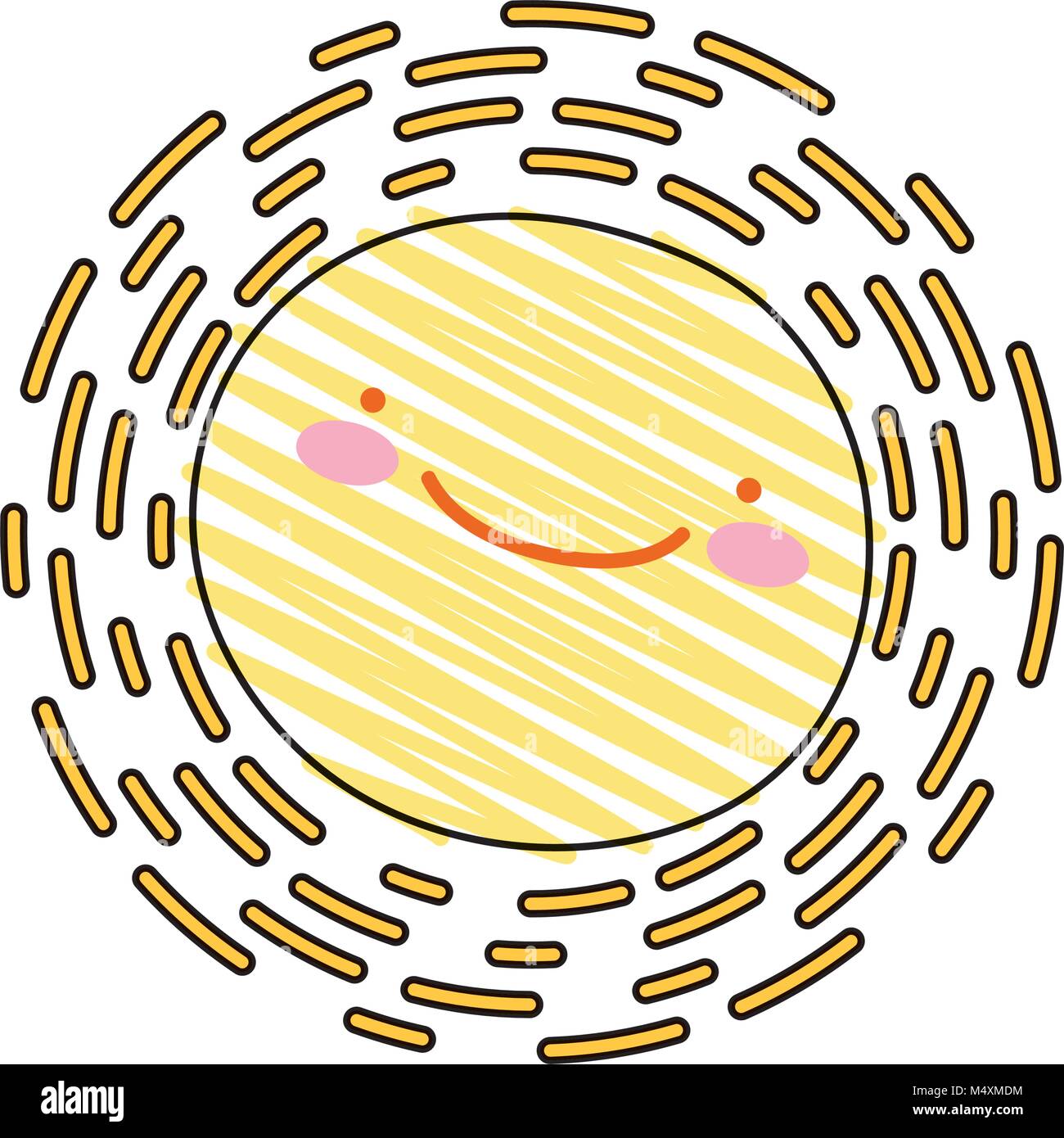 grated nature happy sun weather kawaii Stock Vector Image & Art - Alamy