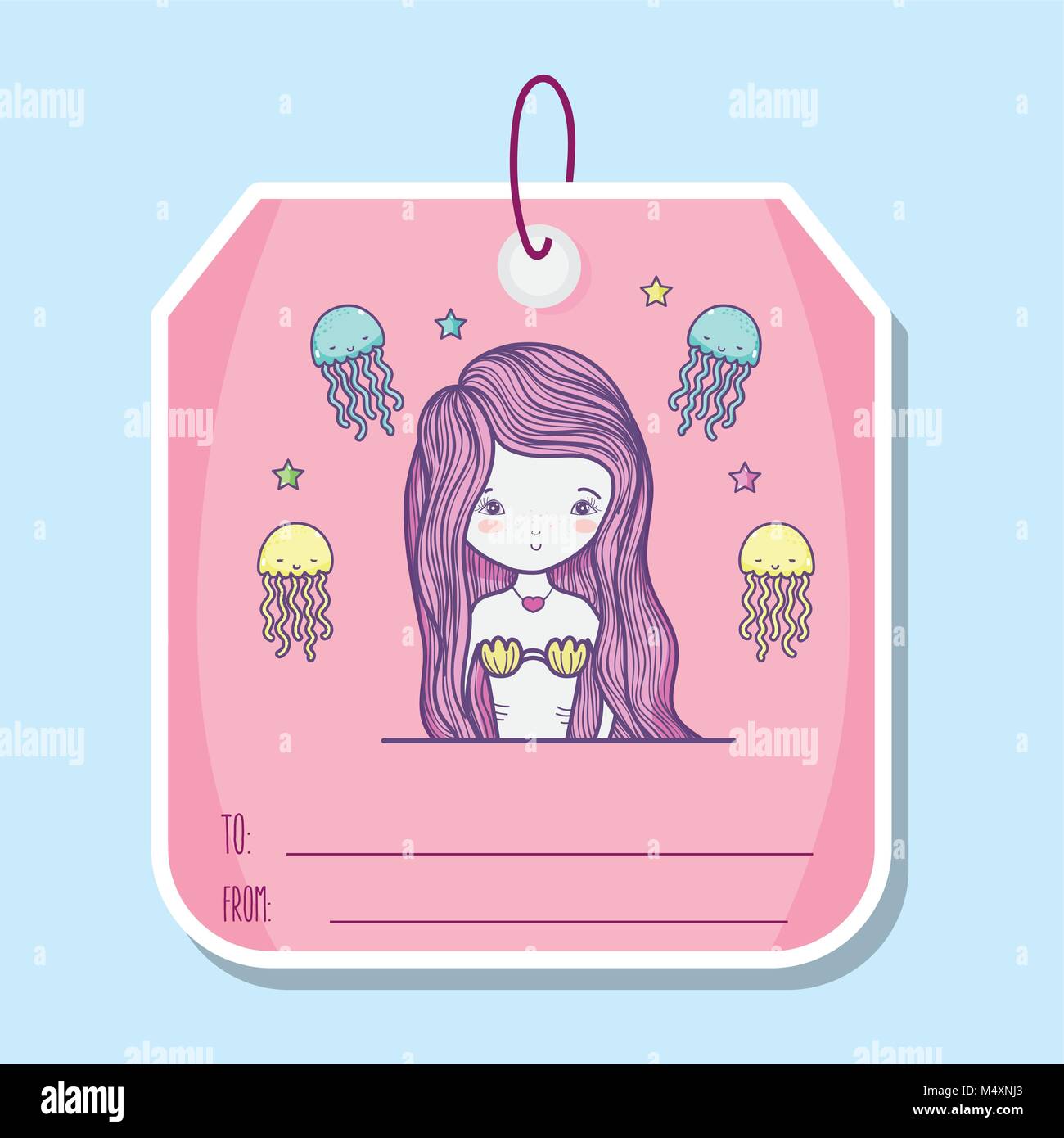 Mermaids printable sheet tag Stock Vector Image &amp; Art - Alamy
