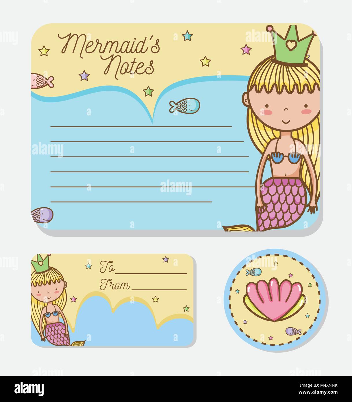 Mermaids printable sheet Stock Vector Image &amp; Art - Alamy