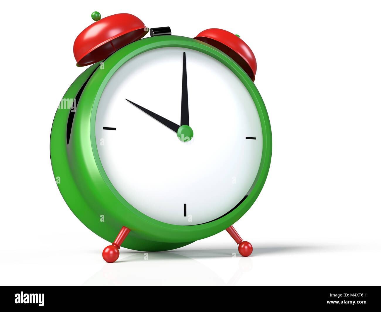 Closeup View Of Colorful Alarm Clock On White Background 10 O Clock Am Or Pm 3d Rendering Stock Photo Alamy