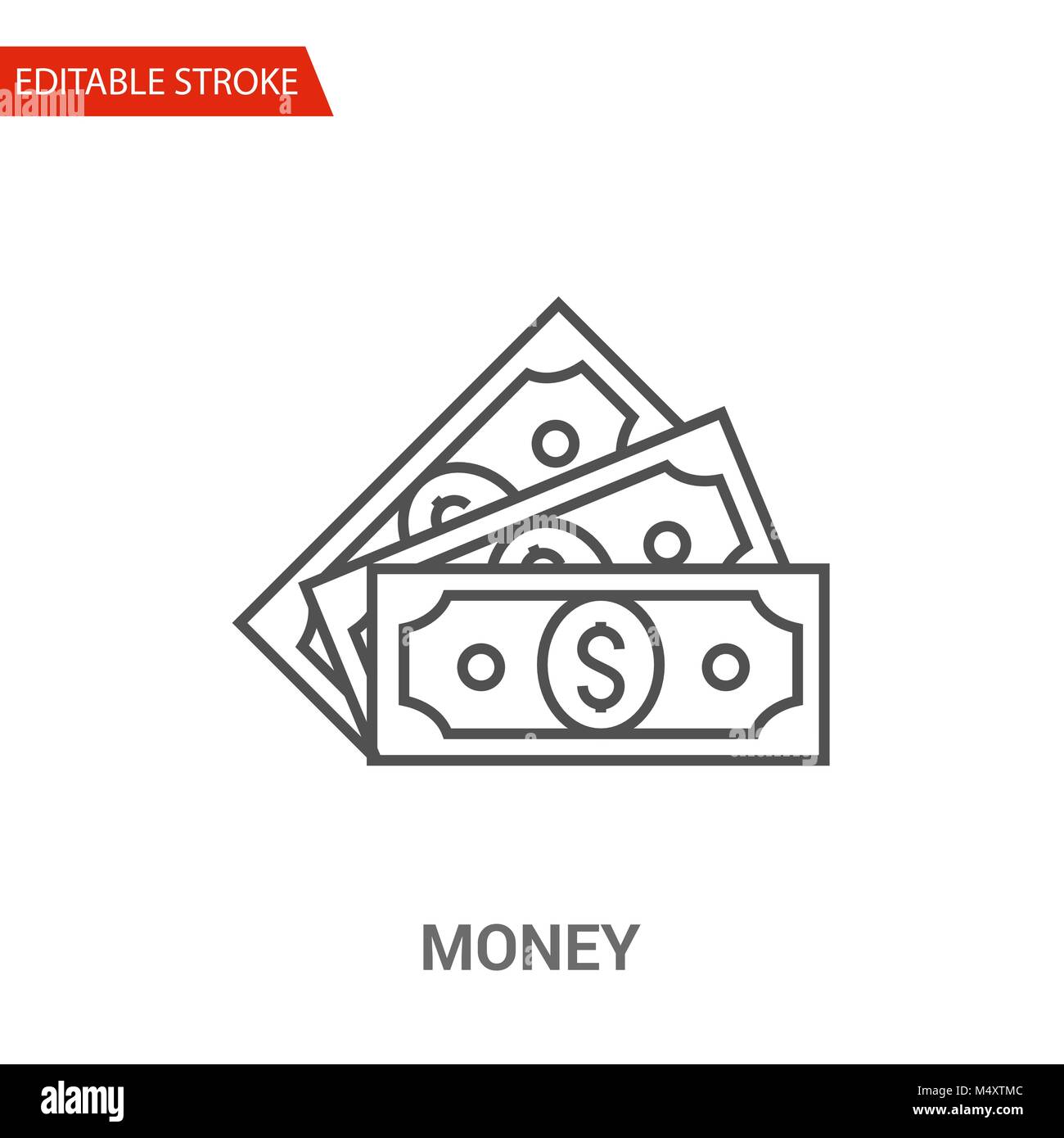 Money Icon. Thin Line Vector Illustration Stock Vector Image & Art - Alamy