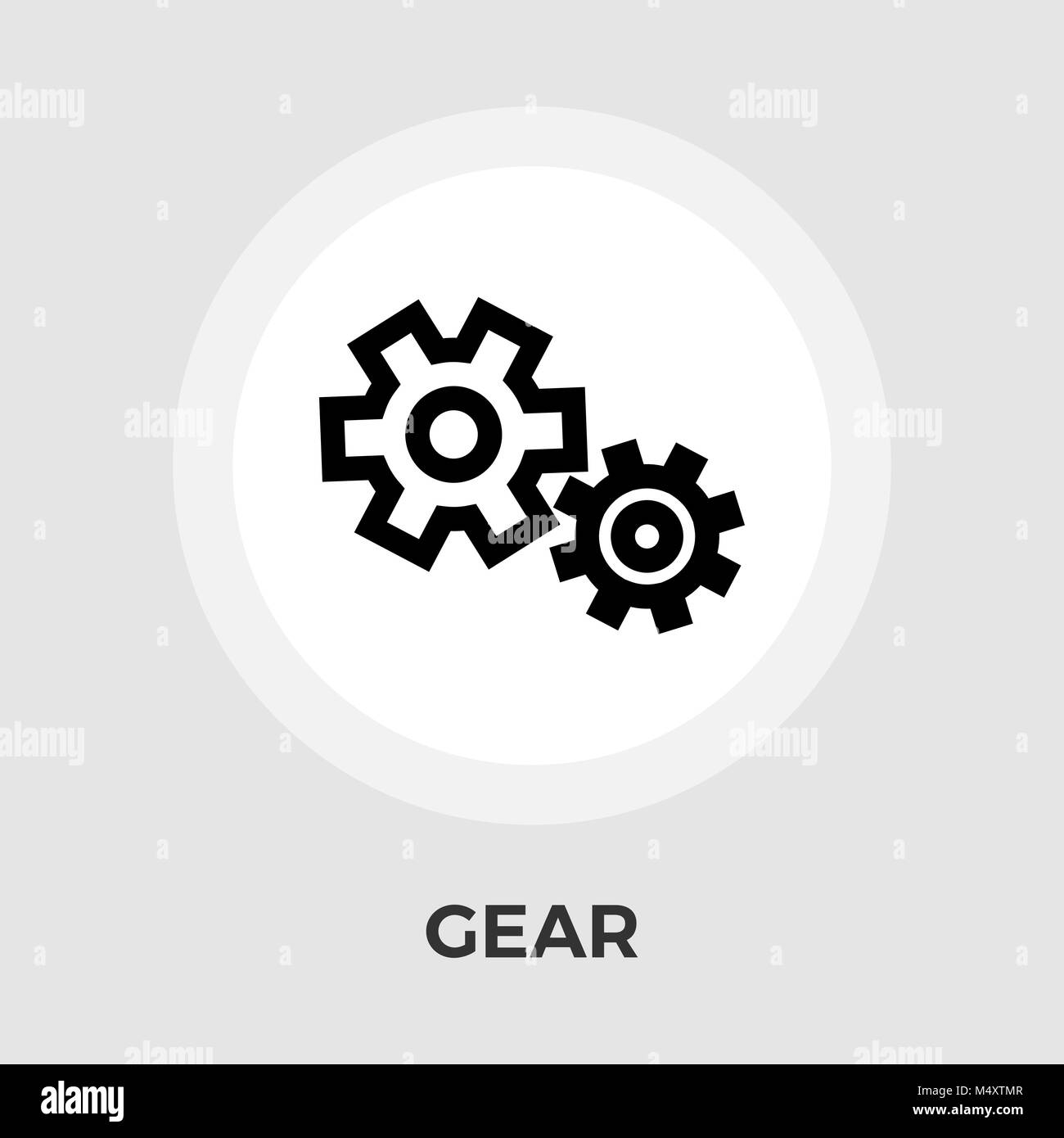 Gear Flat Icon Stock Vector Image & Art Alamy
