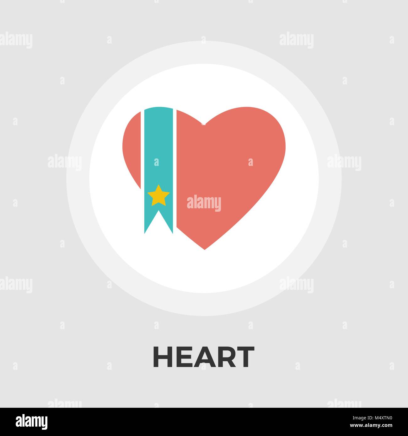 Heart vector flat icon Stock Vector Image & Art - Alamy