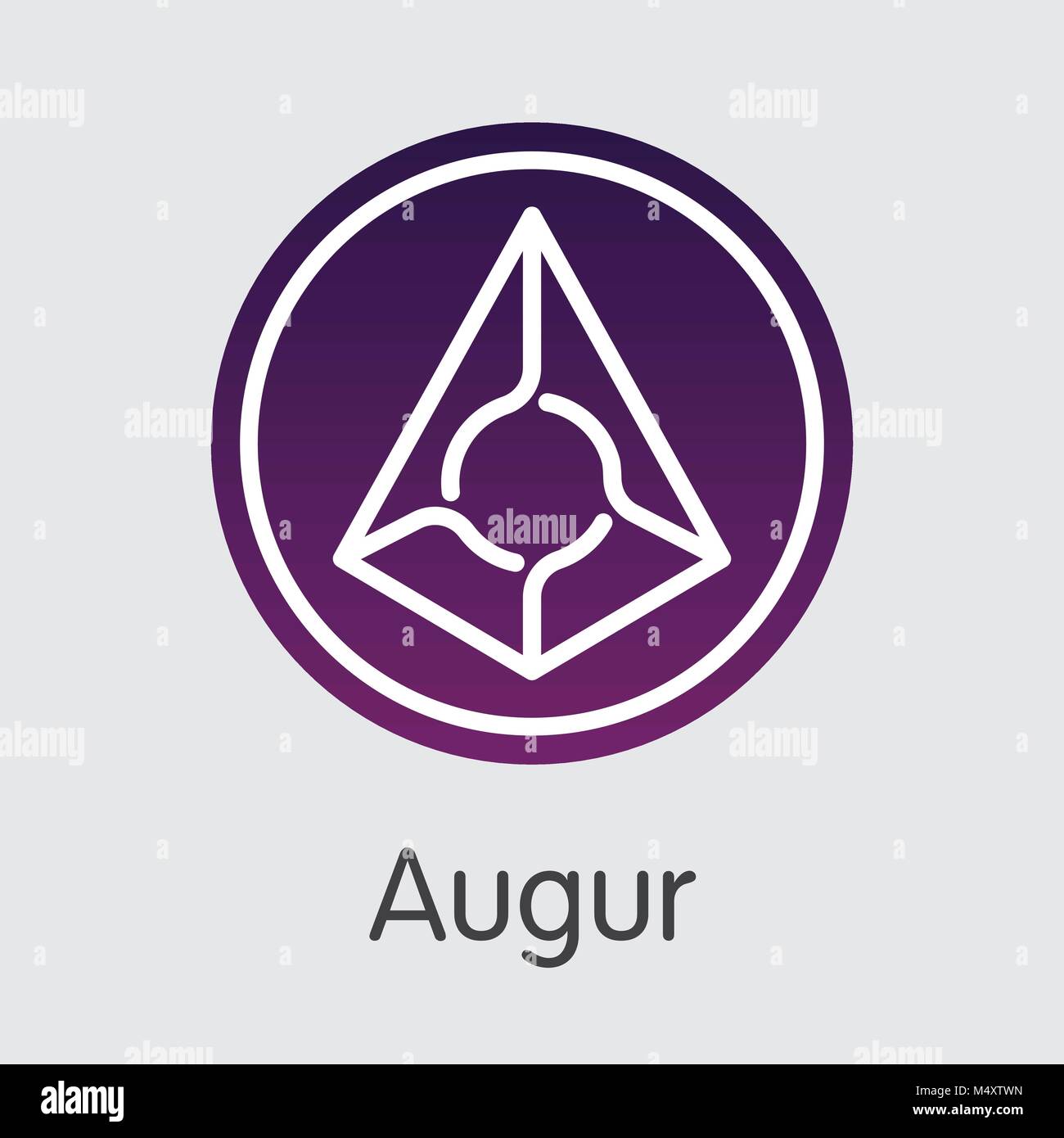 Augur - Virtual Currency Web Icon. Stock Vector