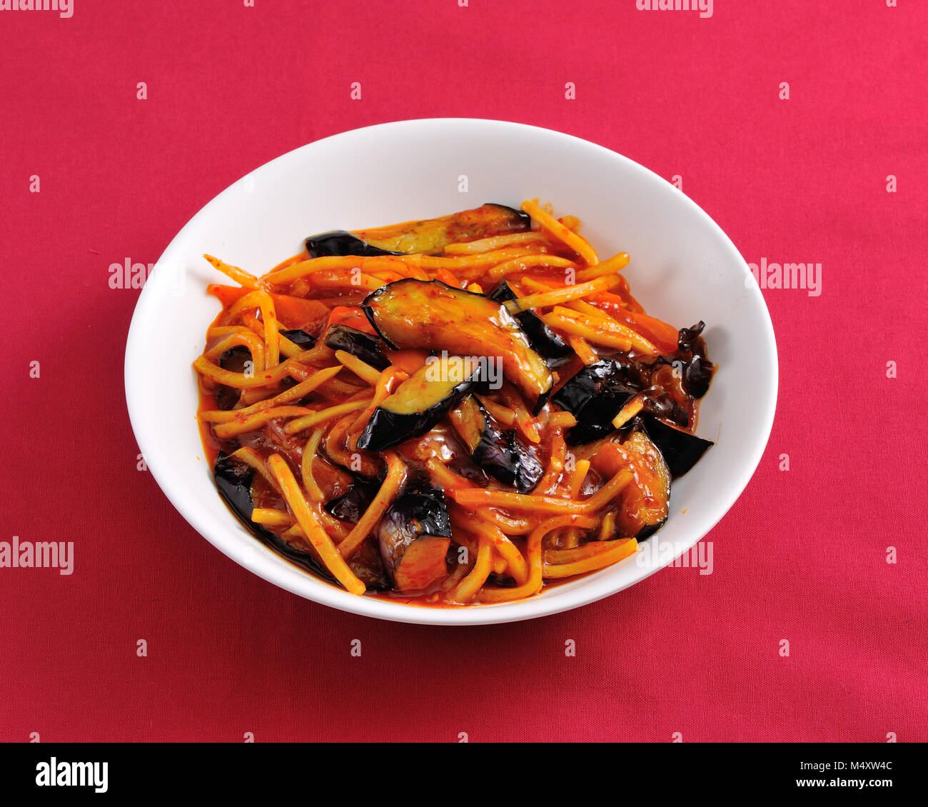Spicy stirfried eggplant Stock Photo Alamy