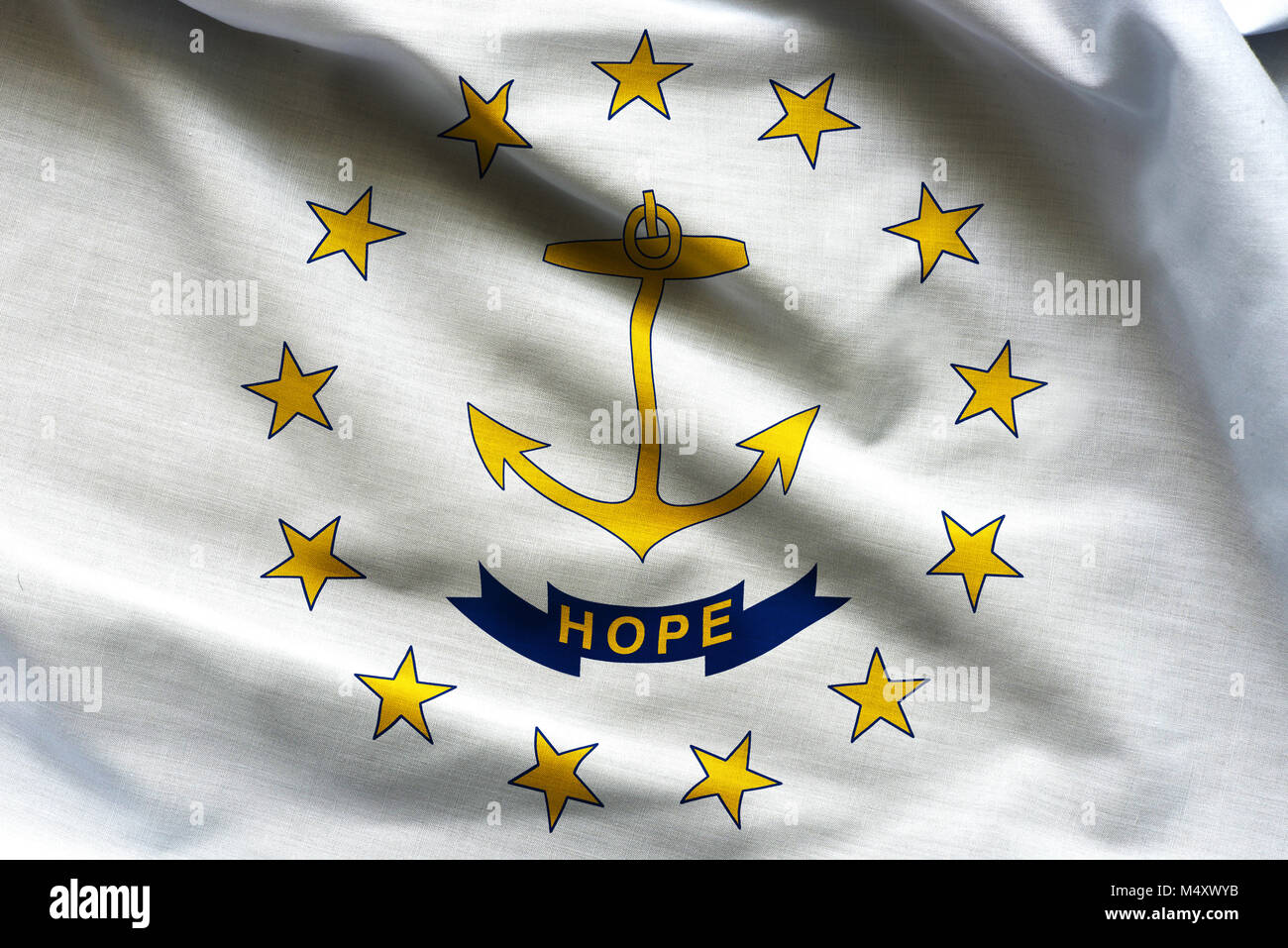 Fabric texture of the Rhode Island Flag Flags from the USA Stock