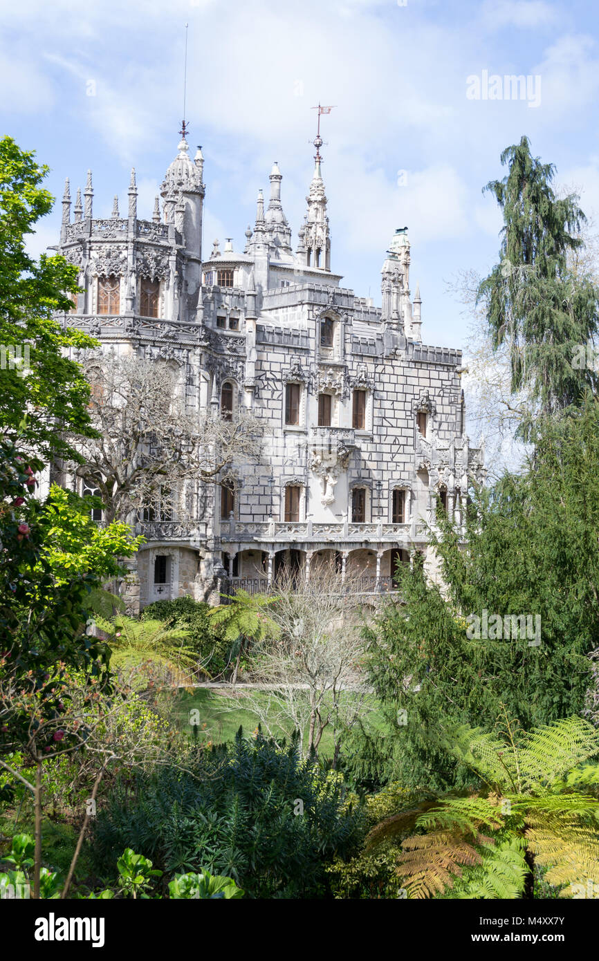 Palace at Quinta da Regaleira in Sintra Stock Photo