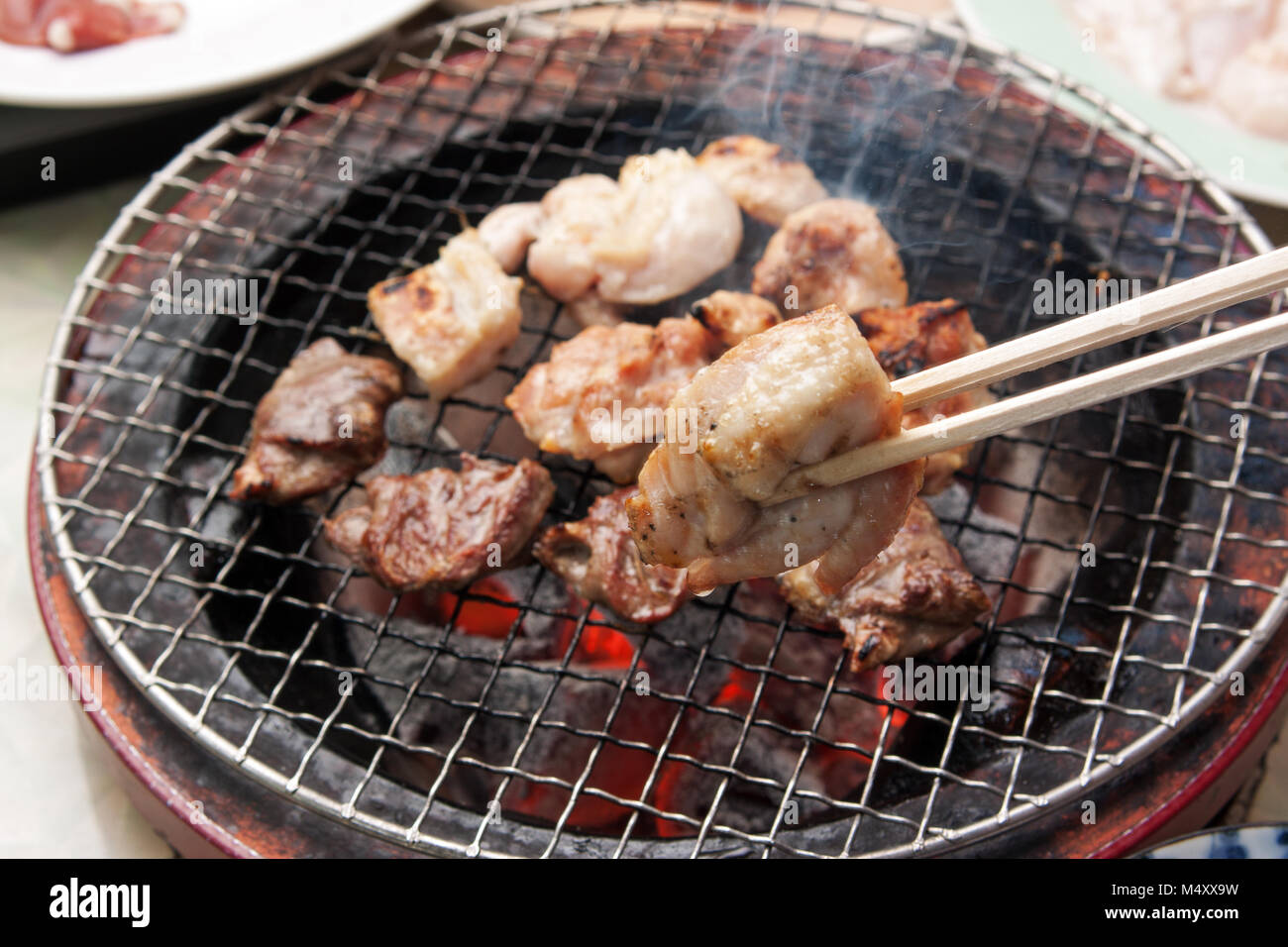 Grilled hormone Stock Photo