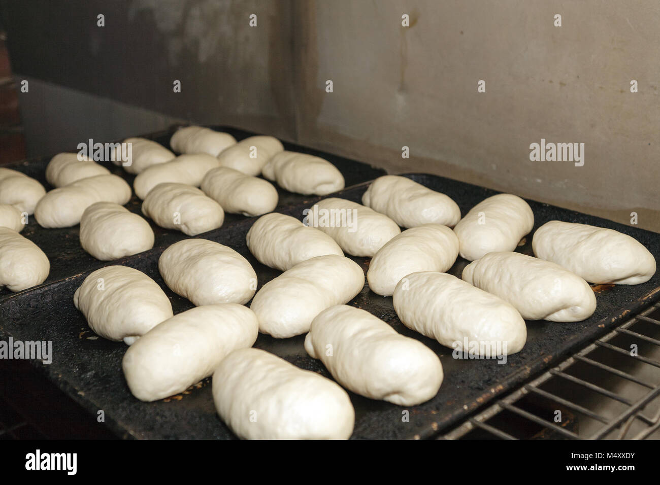 Bread dough of hot dog bun Stock Photo Alamy
