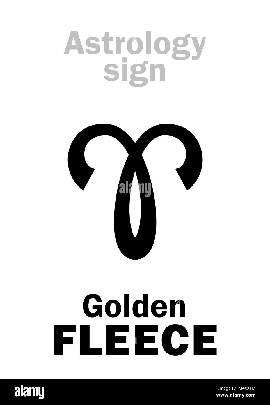 Astrology: Golden FLEECE Stock Photo