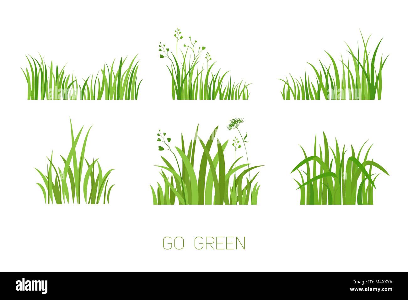 Set Eco grass Stock Vector