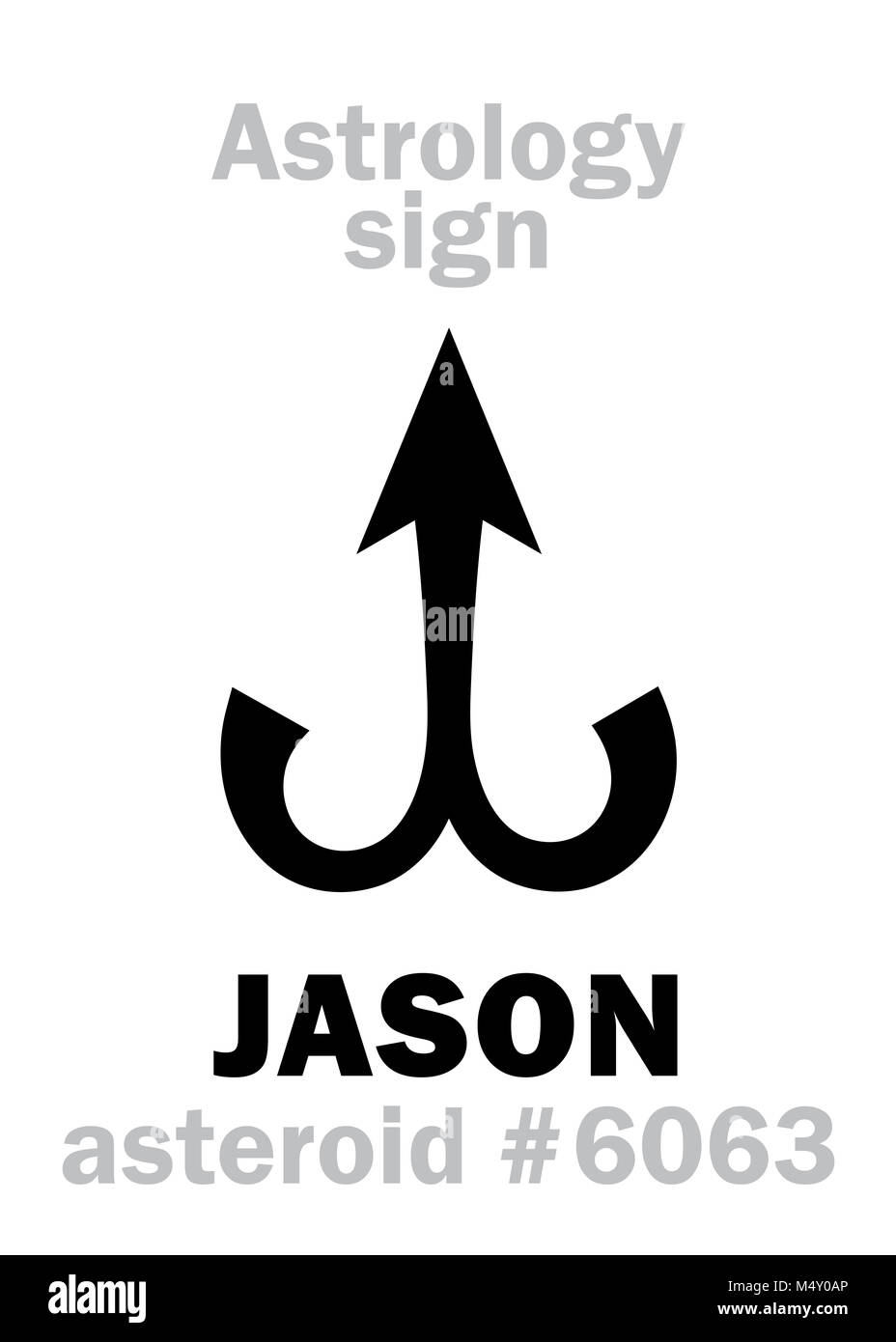 Astrology: asteroid JASON Stock Photo