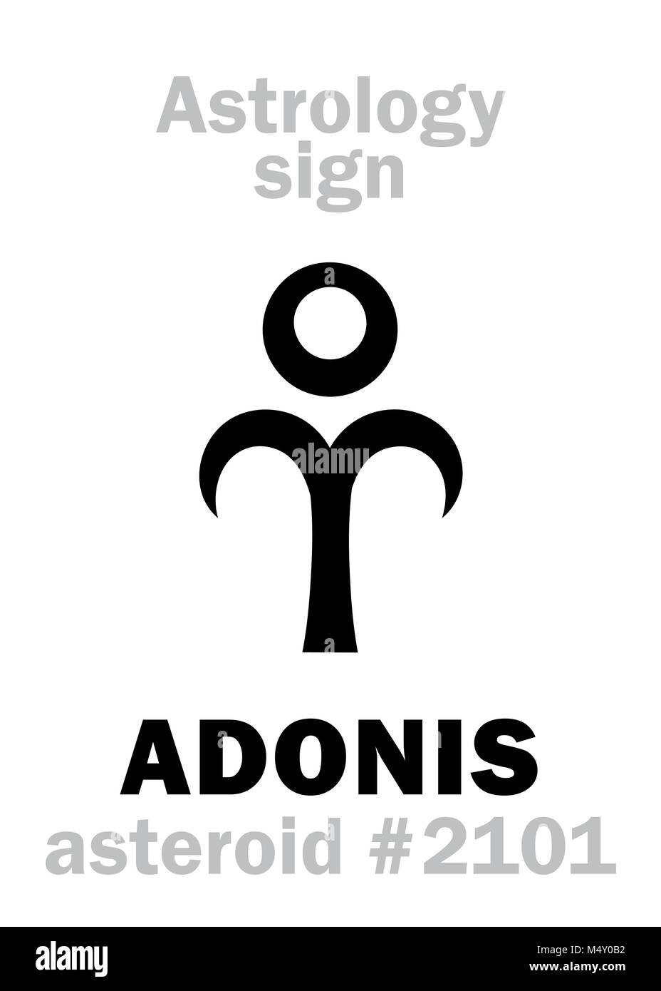 Astrology: asteroid ADONIS Stock Photo