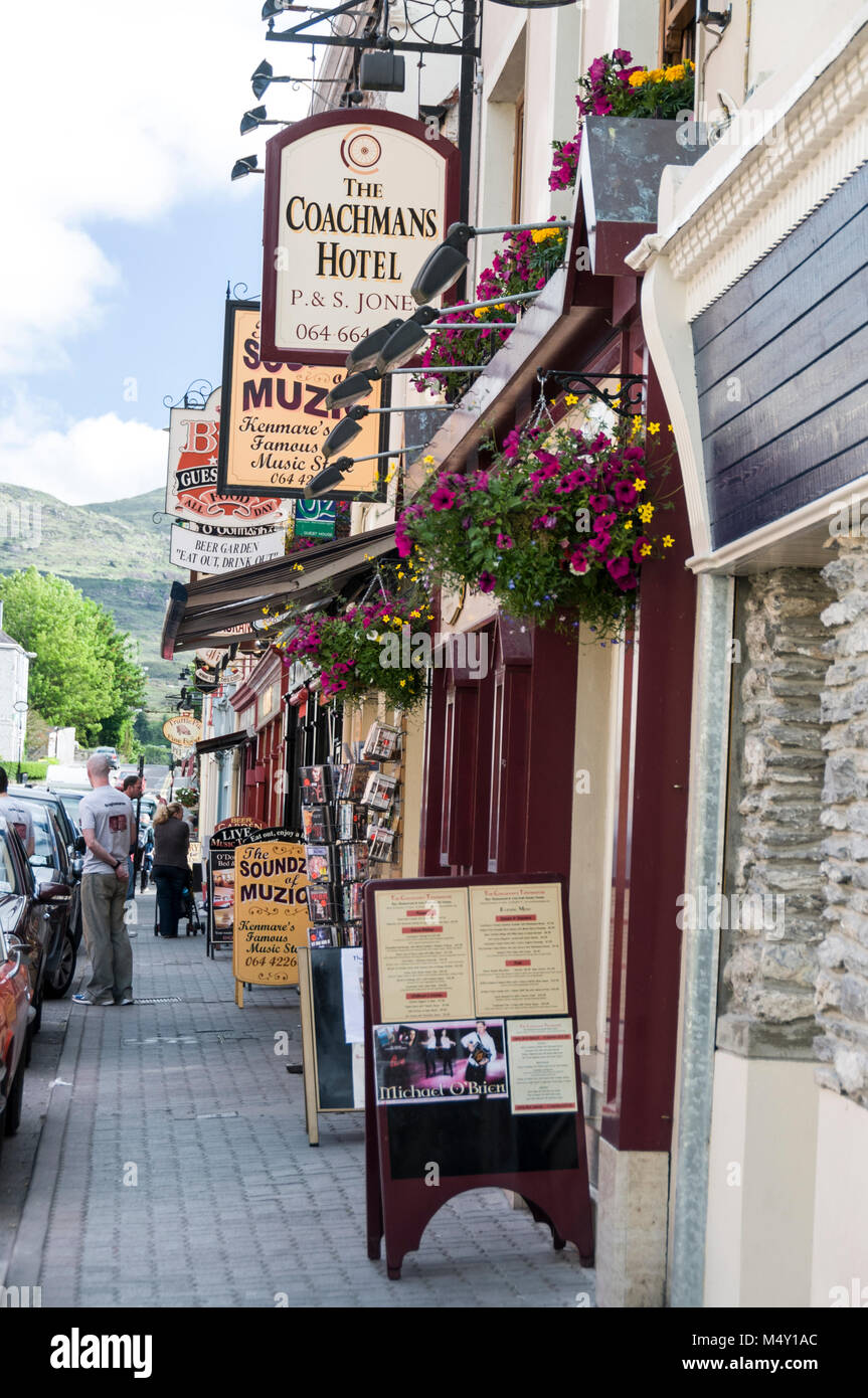 A row of independent shops and eateries on Henry Street in Kenmare