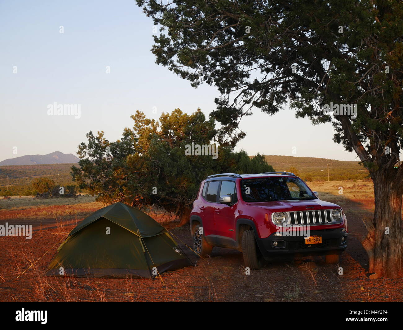 Tent Camping On Route 66 Near Williams Arizona Stock Photo Alamy