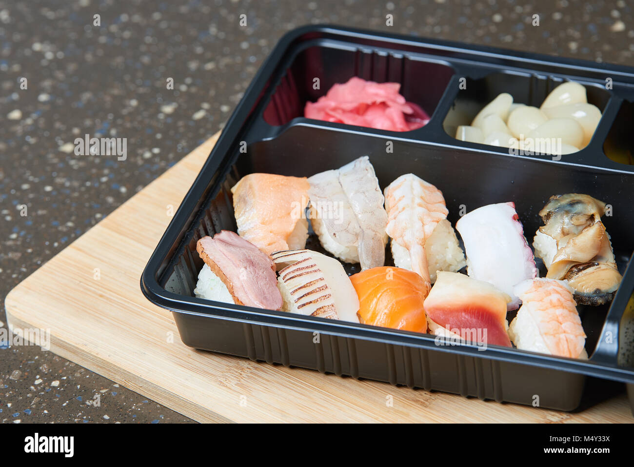 Various sushi, lunch Nigiri Sushi set Stock Photo