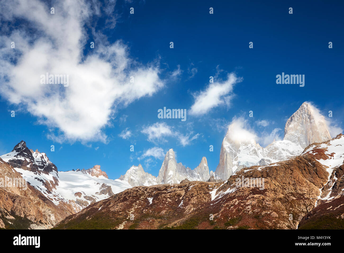 Fitz Roy Mountain Range, Los Glaciares National Park, Argentina. Stock Photo