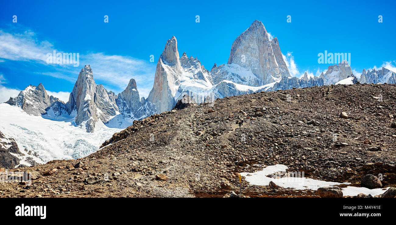 Fitz Roy Mountain Range, Los Glaciares National Park, Argentina. Stock Photo