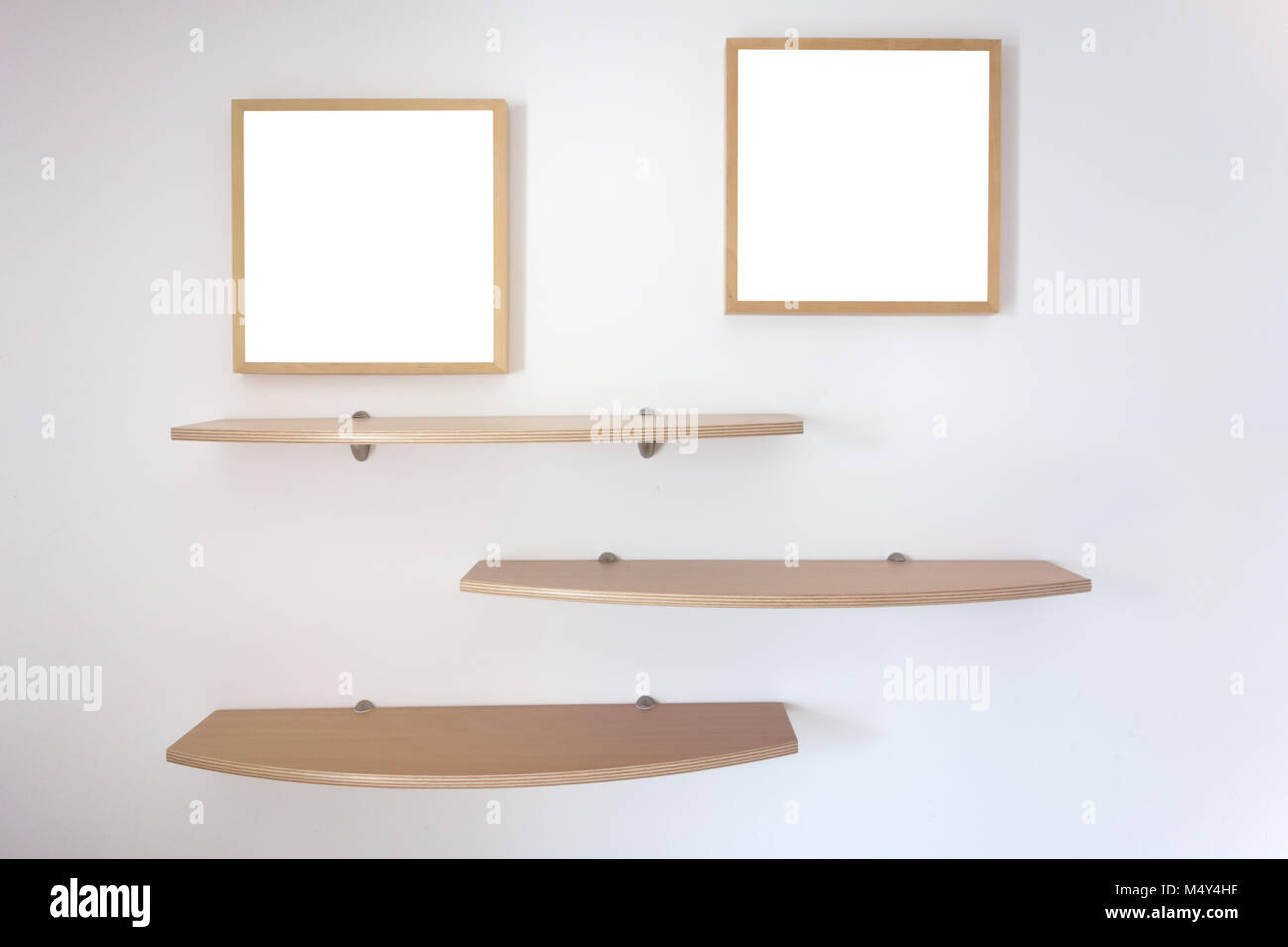 shelves and photo frames Stock Photo Alamy