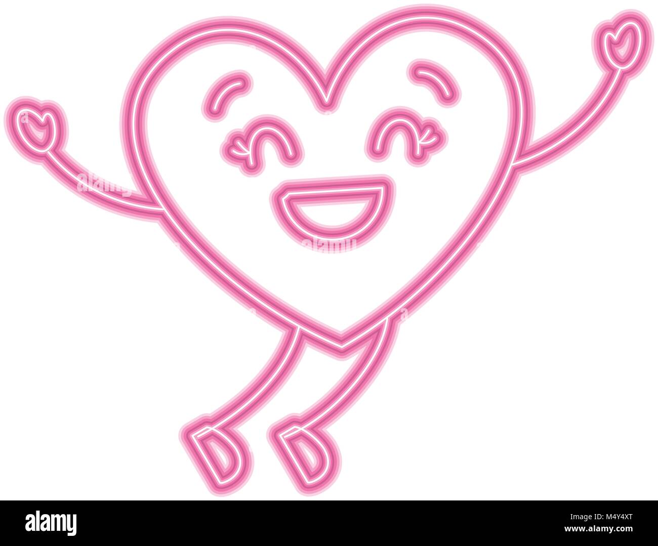 cartoon happy heart love character Stock Vector Image & Art - Alamy