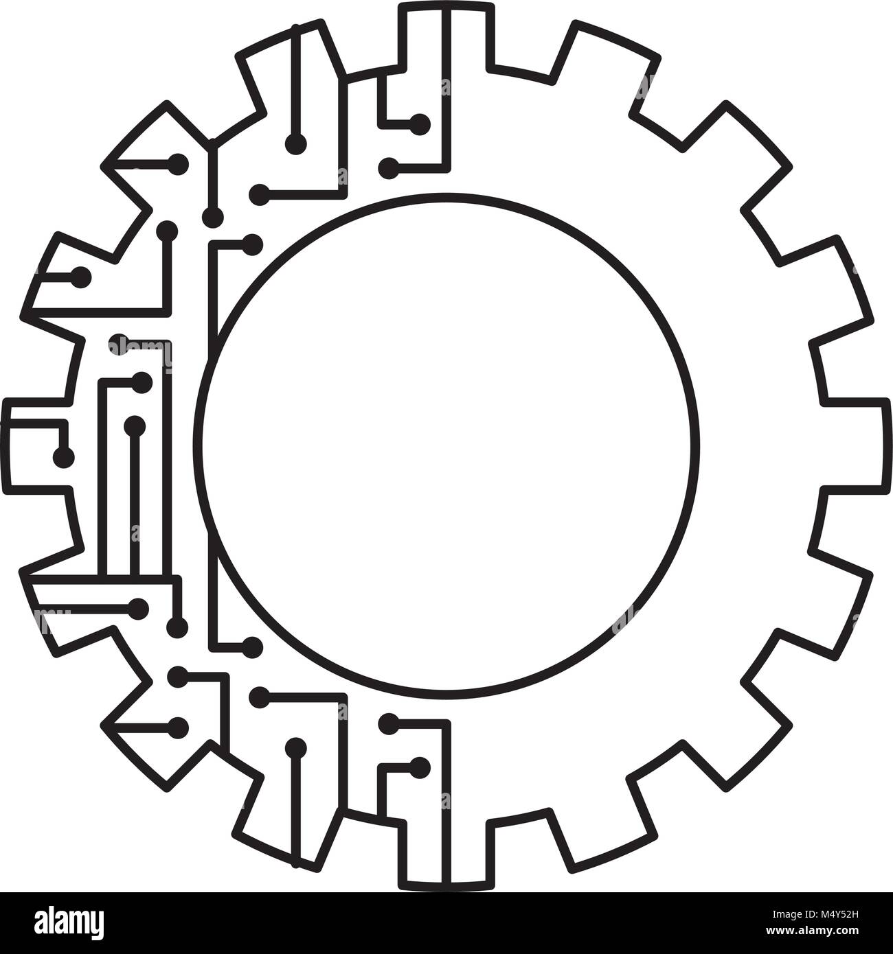 gear circuit technology work wheel Stock Vector Image & Art - Alamy