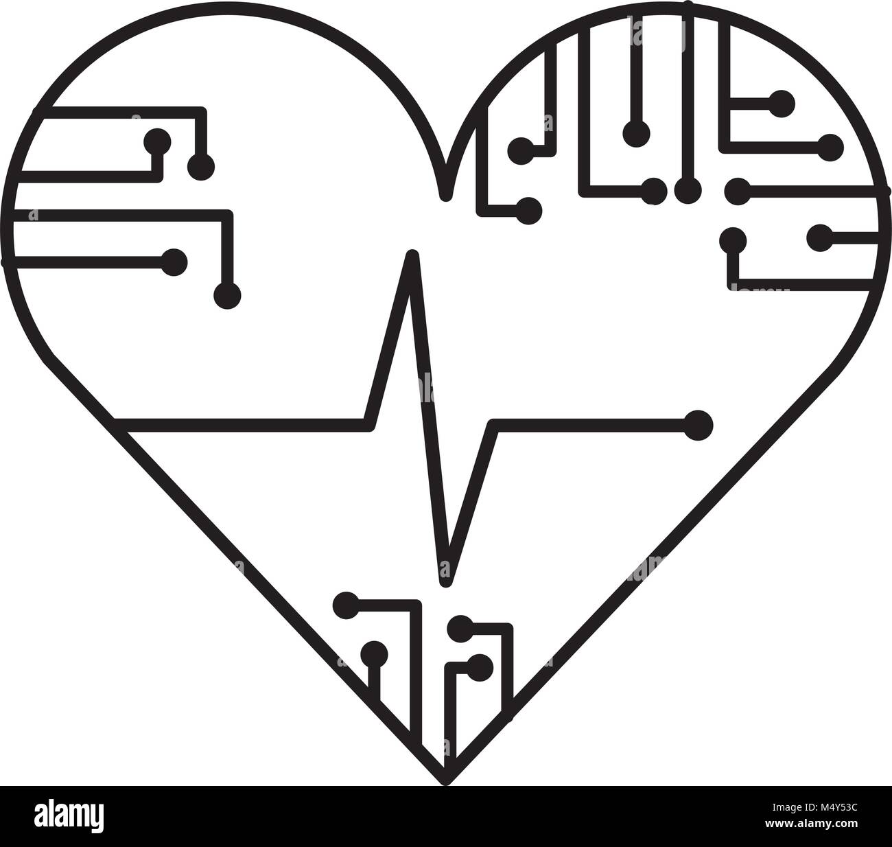 heart rate circuit technology medical Stock Vector Image & Art - Alamy