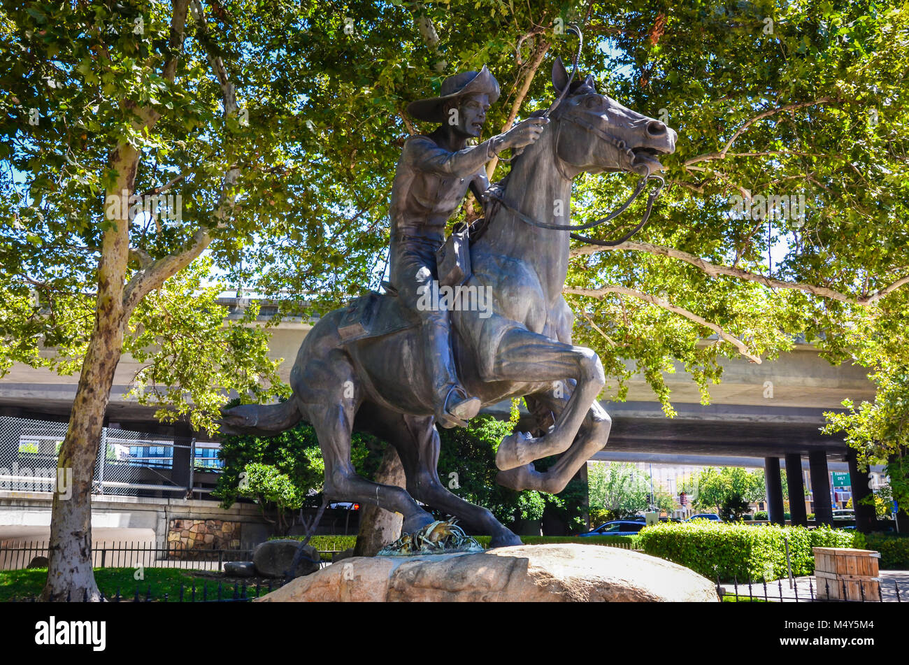 Pony Express Statue at Pony Express Station museum in Gothenburg