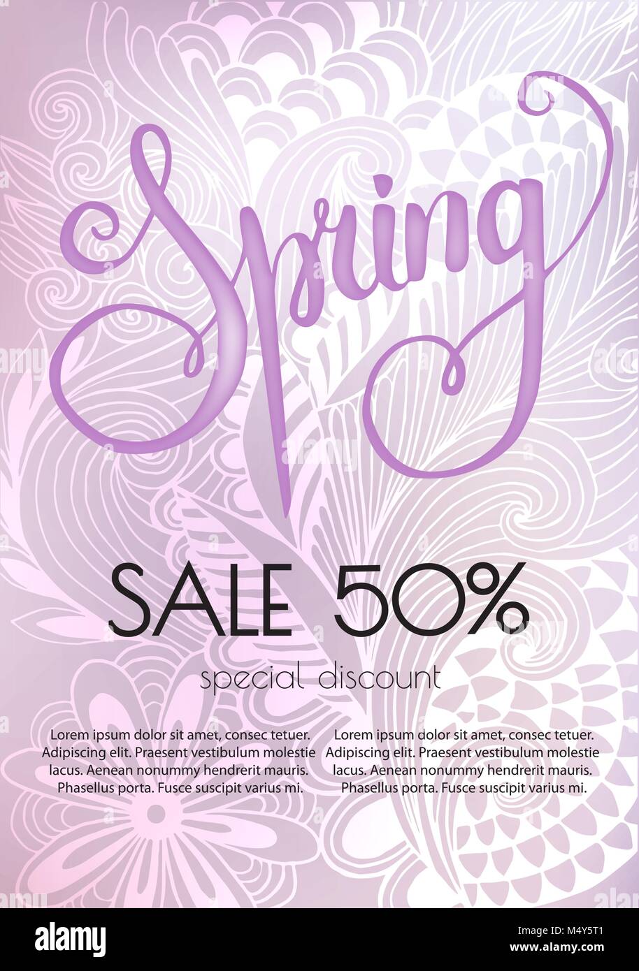 Spring Sale Banner. Vector illustration template.banners.Wallpaper.flyers invitation posters Stock Vector