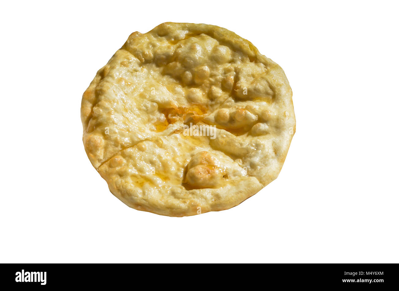 Isolated fry bread on white background. Stock Photo