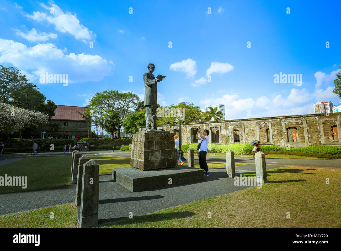 Manila, Philippines - Feb 17, 2018 : Rizal statue at Fort Santiago, Intramuros district, Manila city Stock Photo