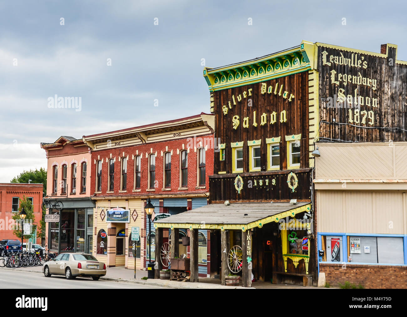Legendary saloon bar in the historic mining town of Leadville, Colorado. Stock Photo