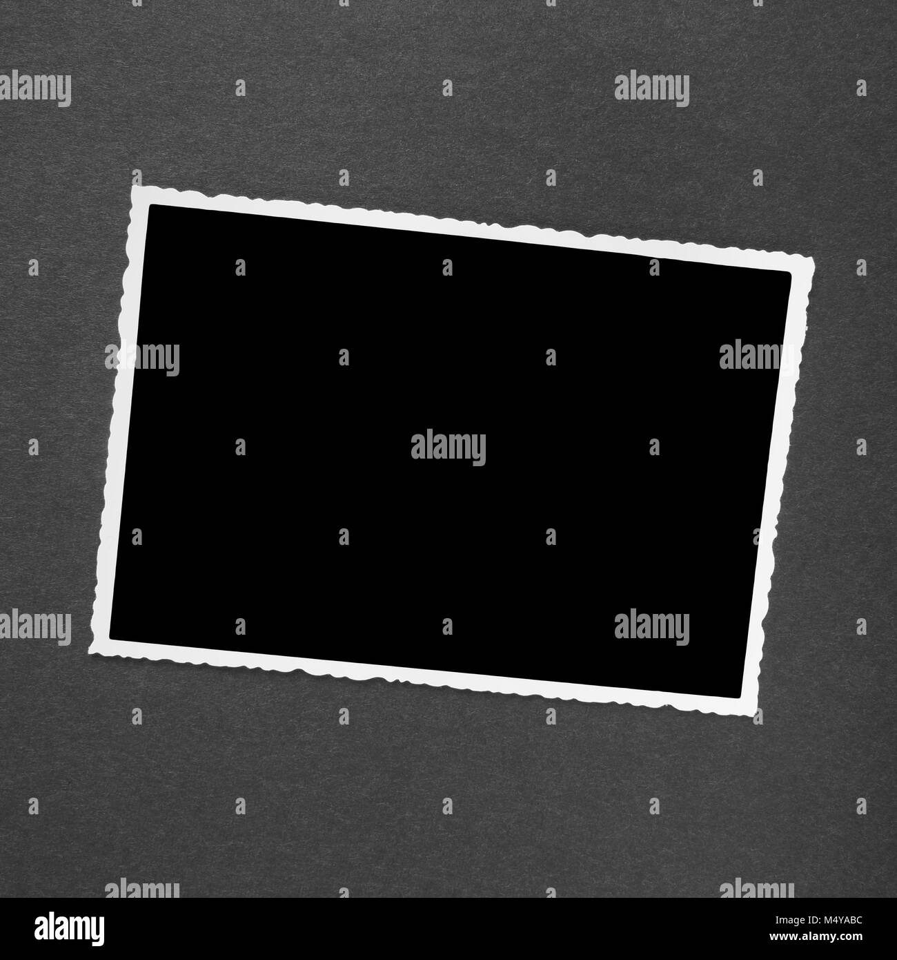 old blacked out photo print with white border Stock Photo