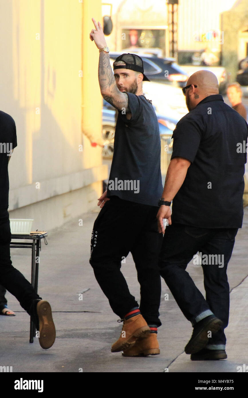 Adam Levine arriving at the El Capitan Entertainment Centre in Los