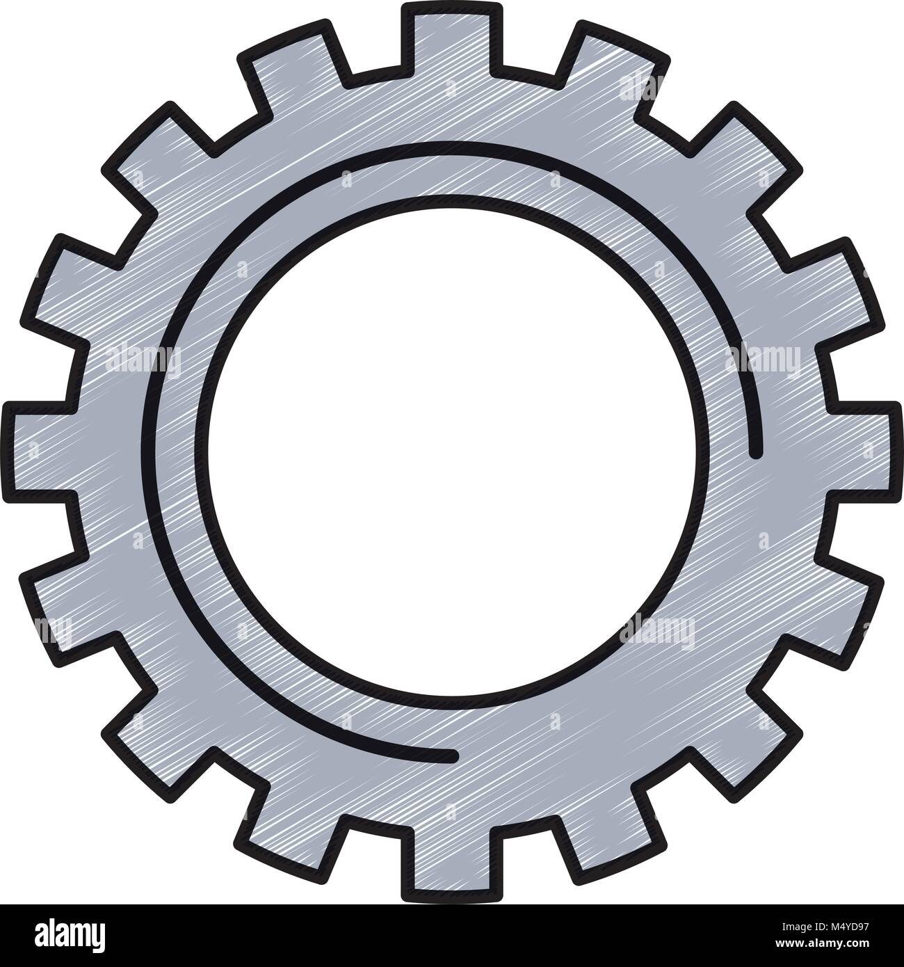 gear wheel cog technology mechanical engineering Stock Vector Image