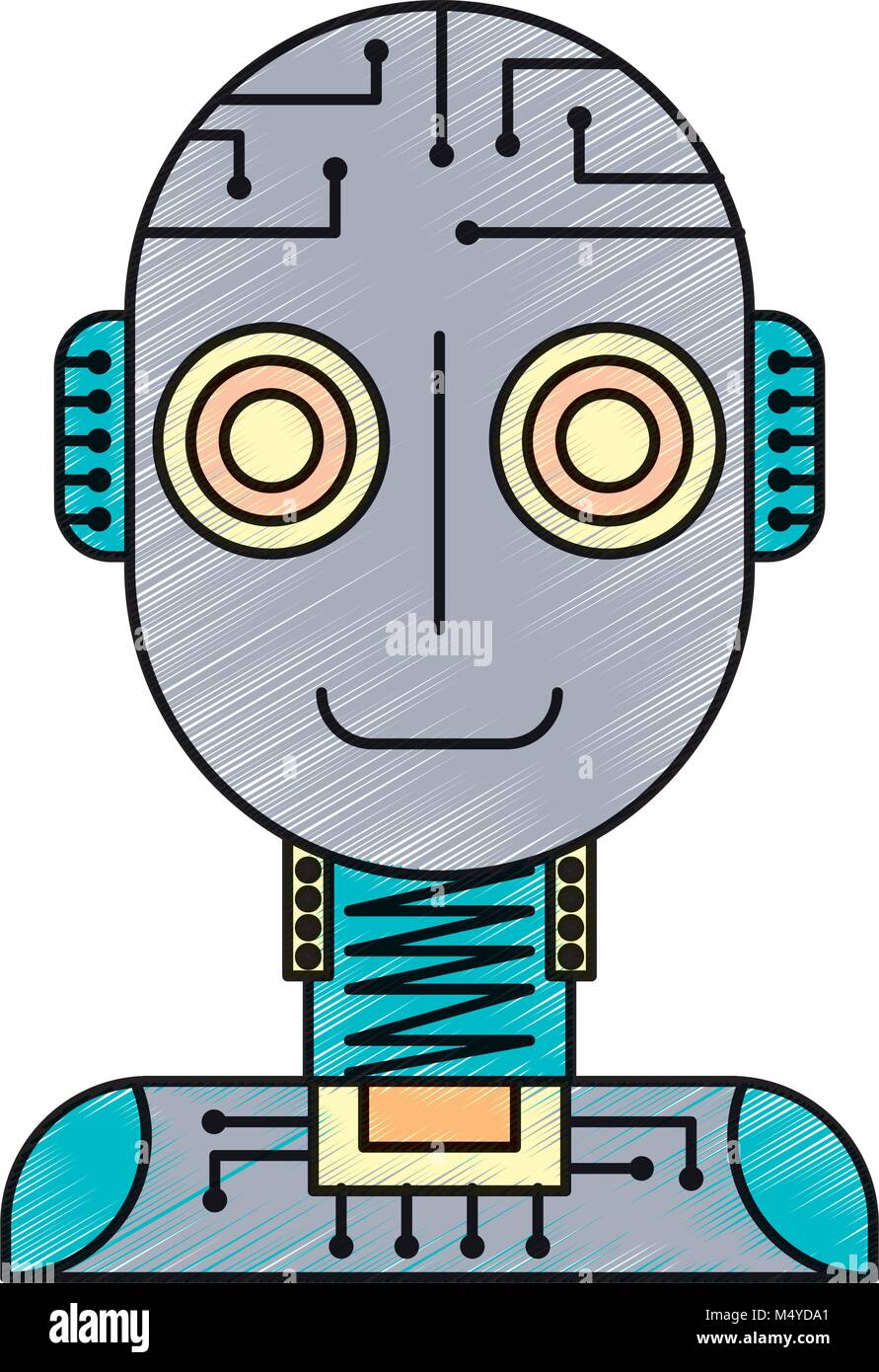 artificial intelligence robot machine technology futurist Stock Vector ...