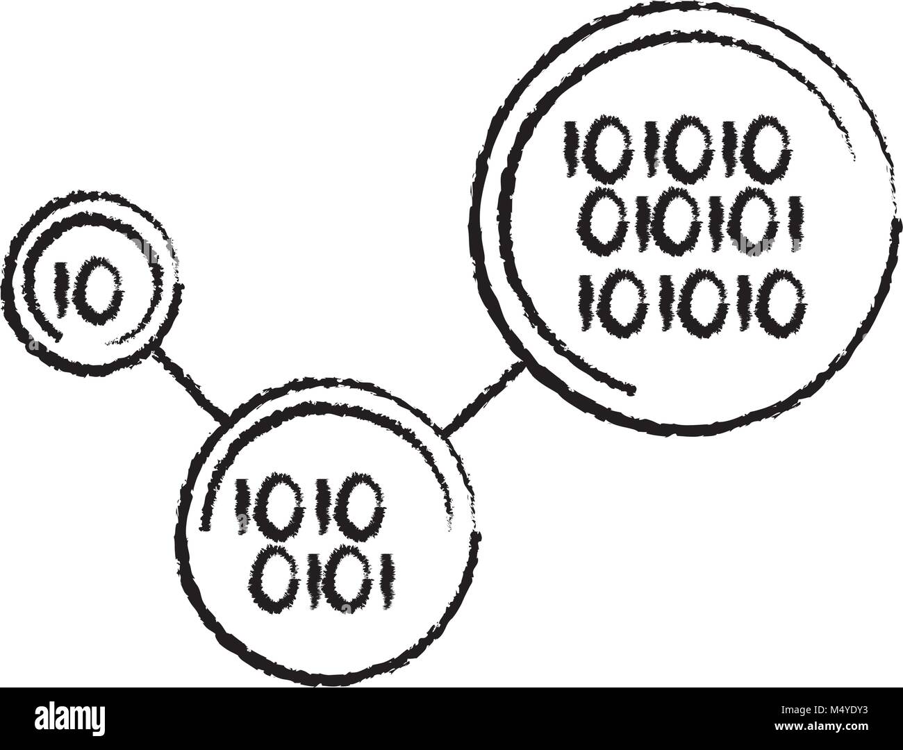 binary code digital technology program Stock Vector